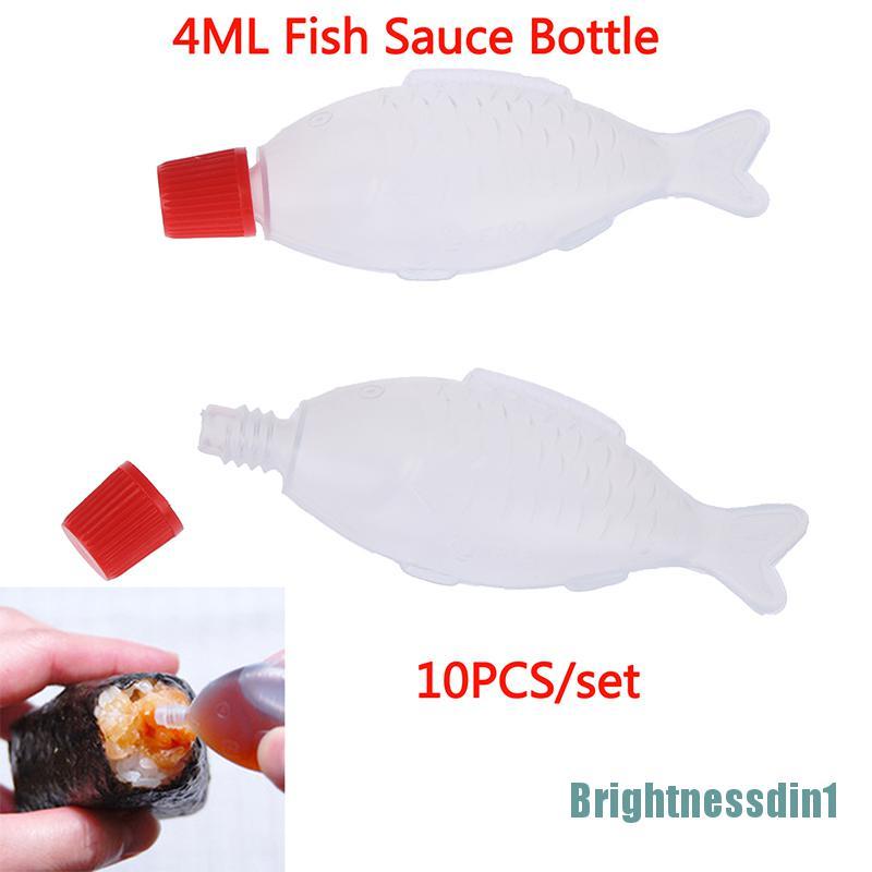 10pcs Botol Saus Mustard Sushi Ukuran 4ml Untuk Tangki Ikan