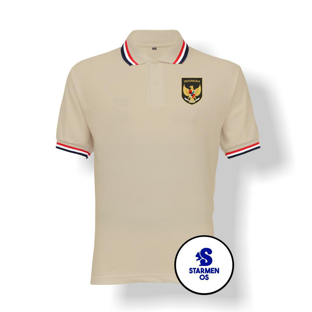 Kaos Wangki Polo T-Shirt Pria Kerah 3 List Logo GARUDA INDONESIA 2023