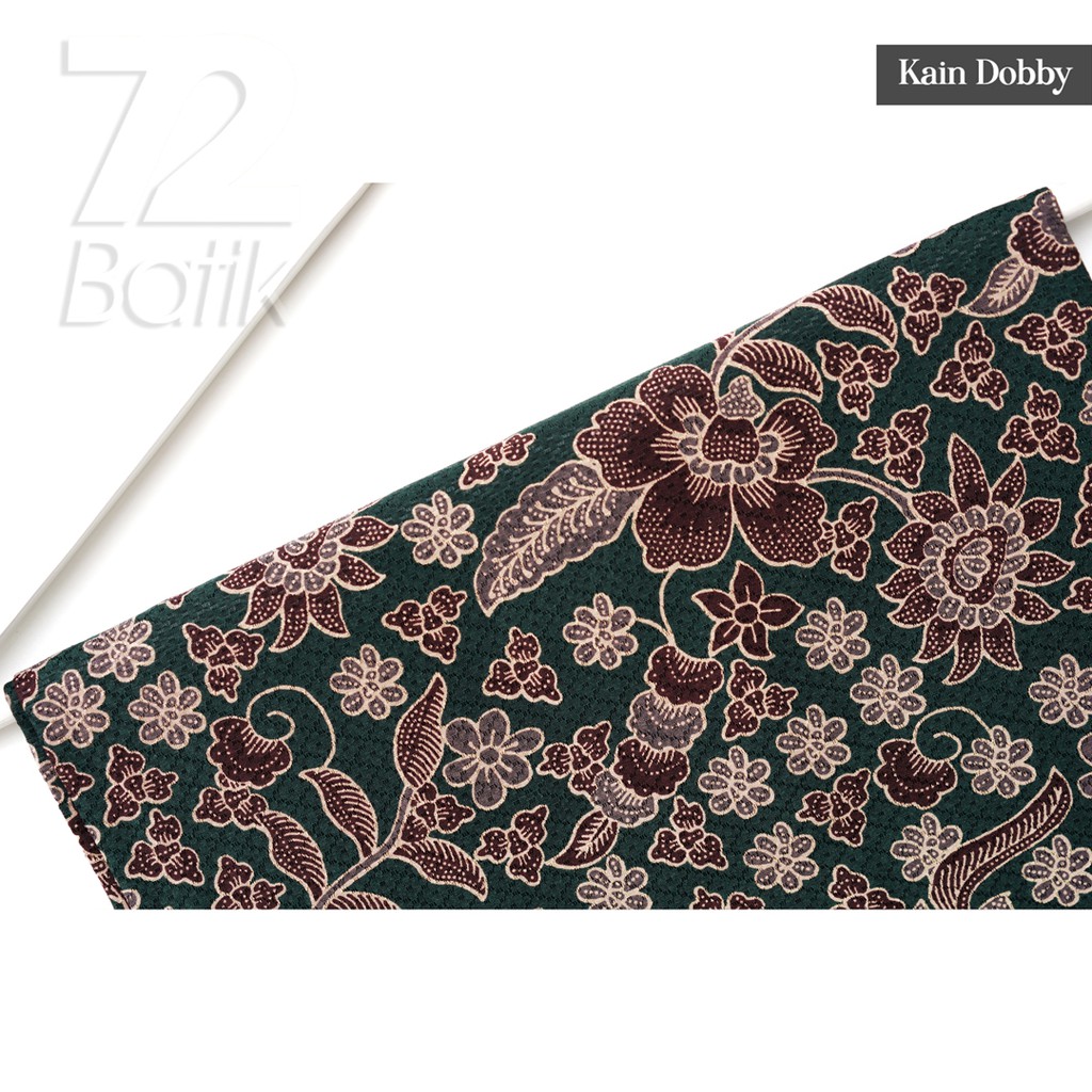 KAIN BATIK PREMIUM Dobby Motif Kembang Warna Hijau Ijo Dolbi Dobi Doby Viscos 728040 Cap 72 Jarik Jarit Samping Kebat Panjang Batik Dobby Modern Premium Bahan Seragam Batik Pernikahan Kantor Keluarga Murah Kamen Jadi Batik Bali Lembaran