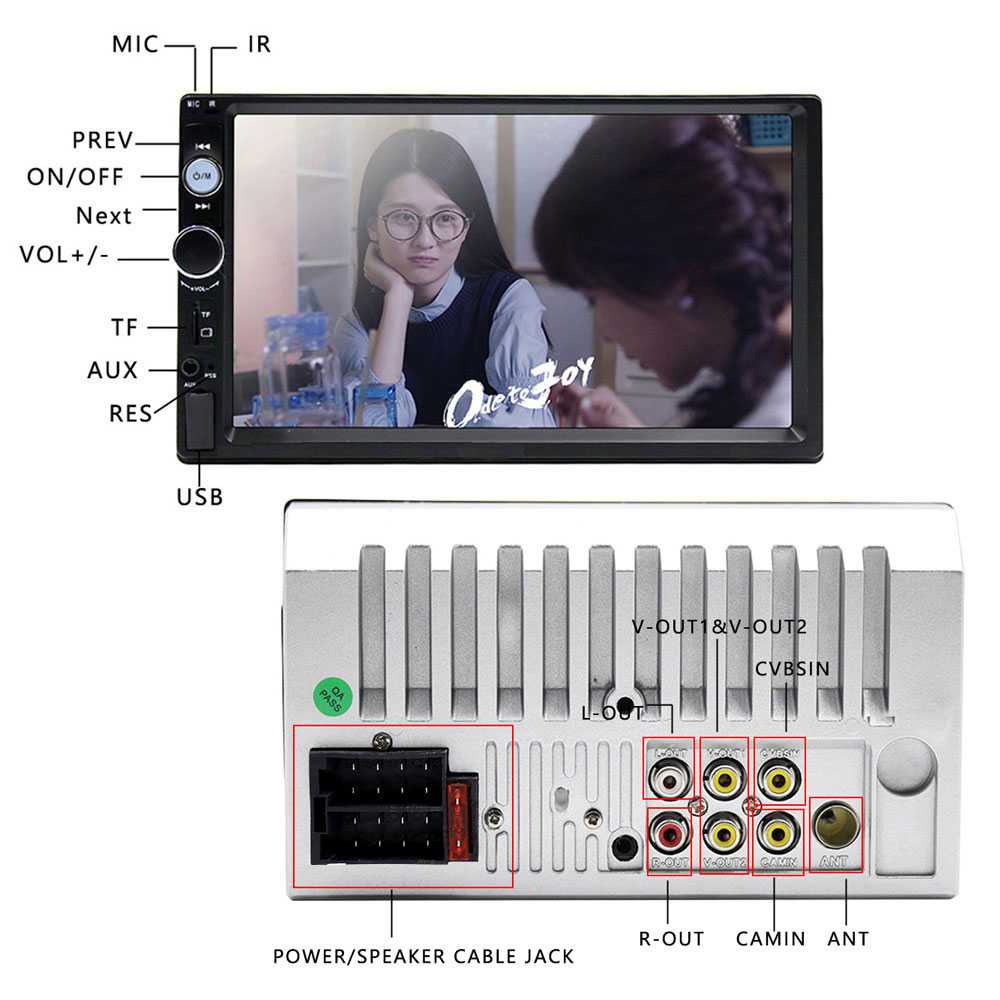 Podofo Tape Audio Mobil Media Player MP5 Bluetooth Touch Screen 7023B-Hitam