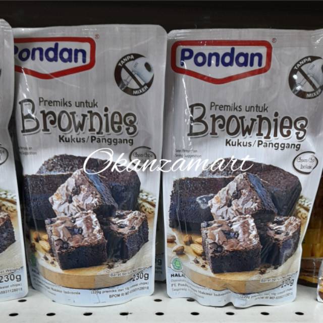 

Pondan Brownies Kukus/Panggang 230gr