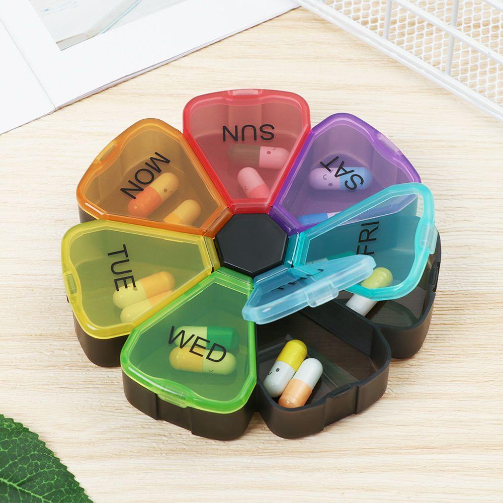 Wonder Pill Box 7hari Kotak Penyimpanan Travel Organizer Tempat Tablet