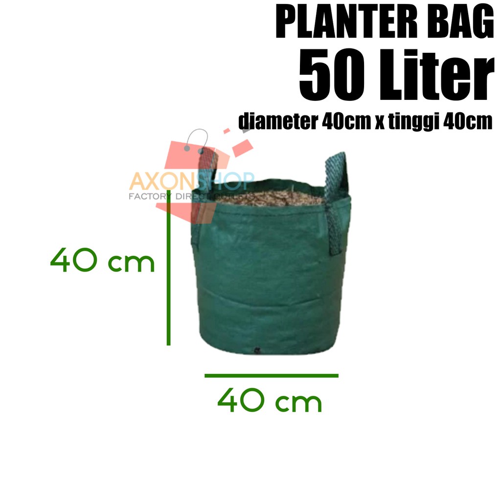 Jual Easygrow Planter Bag 50l Easy Grow 40 X 40 Cm Tebal Pot Tanaman