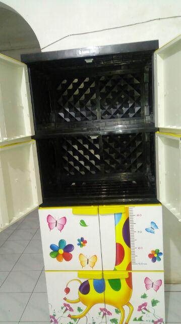 Lemari Plastik Lemari Pakaian Homey Premium Jerpah Susun 4 (jumbo)