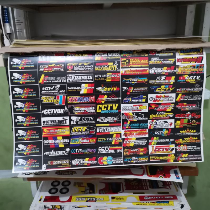 

Stiker CCTV FULL MACAM-MACAM SODREKER ISI 86 cctv