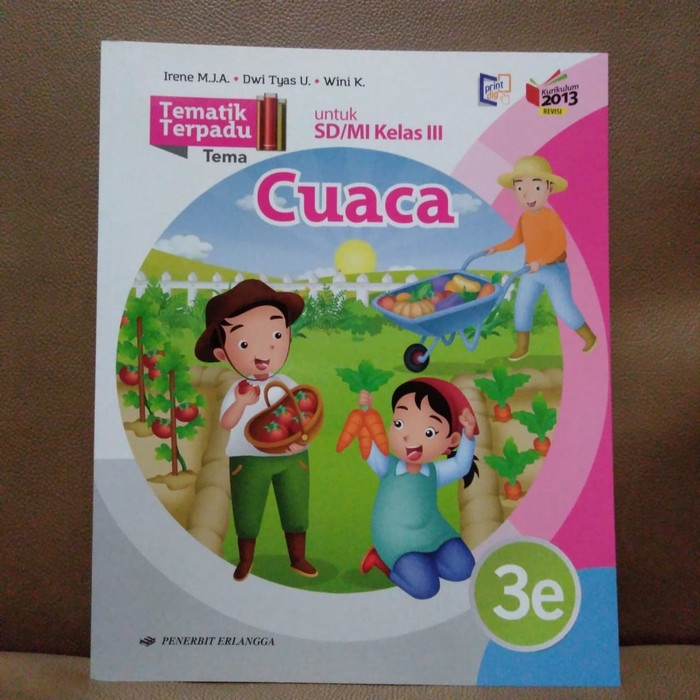 

❤BISA COD❤ BUKU TEMATIK TERPADU 3E KELAS 3 SD IRENE ERLANGGA K13N