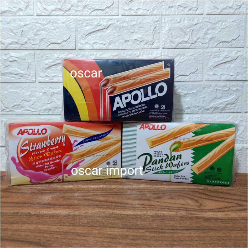 Apollo Stick Wafer isi 24 Wafers dengan coklat Import | Shopee Indonesia