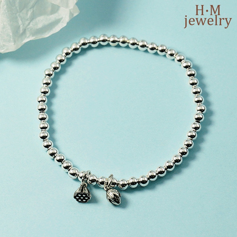 Gelang S925 Silver Biji Lotus