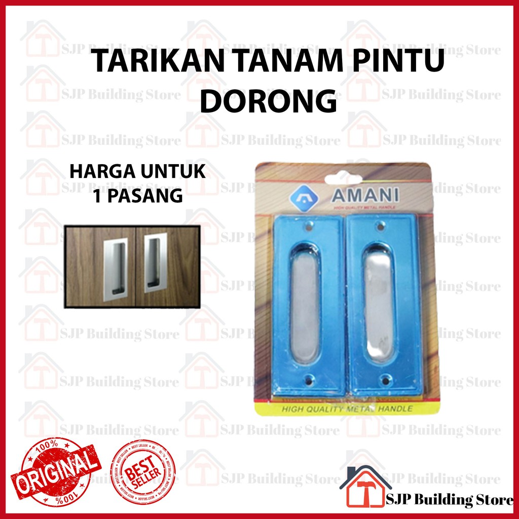 Tarikan Pintu Dorong Tanam - High Quality (harga 2 buah / 1 pasang)