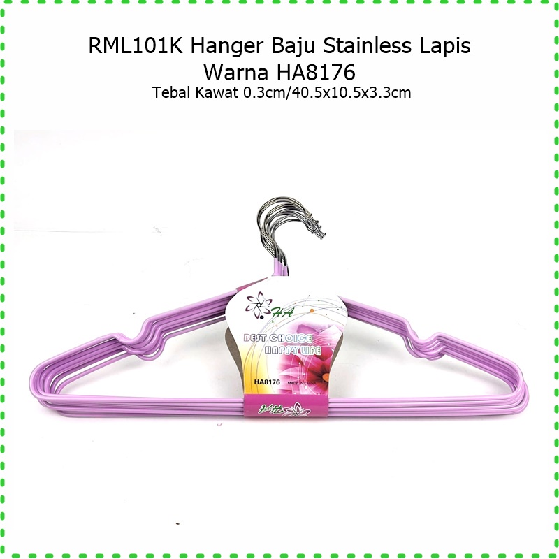 Hanger Baju/Gantungan Baju Stainless Lapis Warna