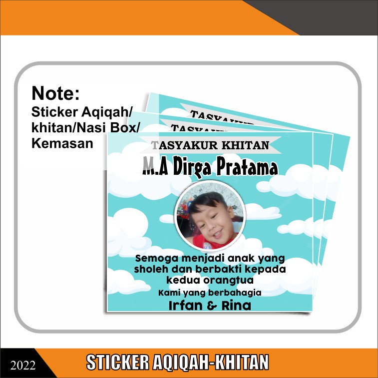 

Sticker Aqiqah/Khitan/Label/Akikah Custom [ Termurah ]
