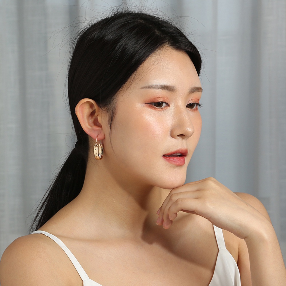 Hu Hu Hu Hu Hu Alat Bantu Pasang Kacamata♡ Anting Bentuk U Aksen Mutiara Imitasi Bahan Alloy Untuk Wanita