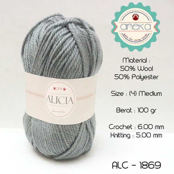 Benang Rajut Wool Alicia Yarn - 1869