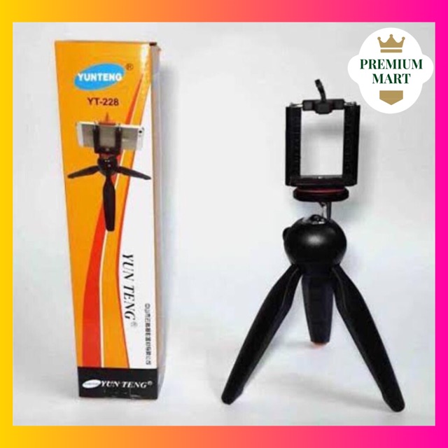 Tiripod Mini Yunteng YT228 + Holder U / Tripod Selfie YT228