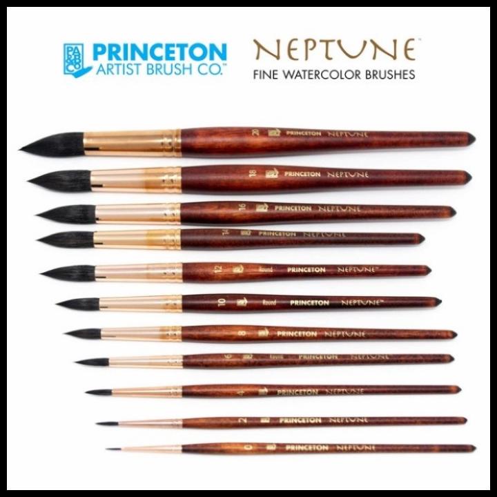 

Princeton Neptune Watercolor Brush Round/Kuas Lukis No 0-10