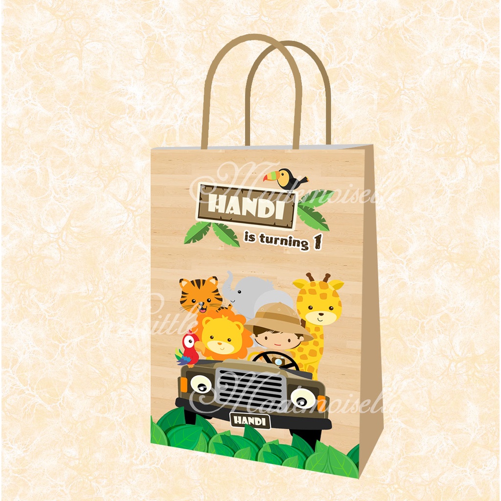 

Tas Ulang Tahun Anak / Goodie Bag Anak / Paper Bag Animal Safari