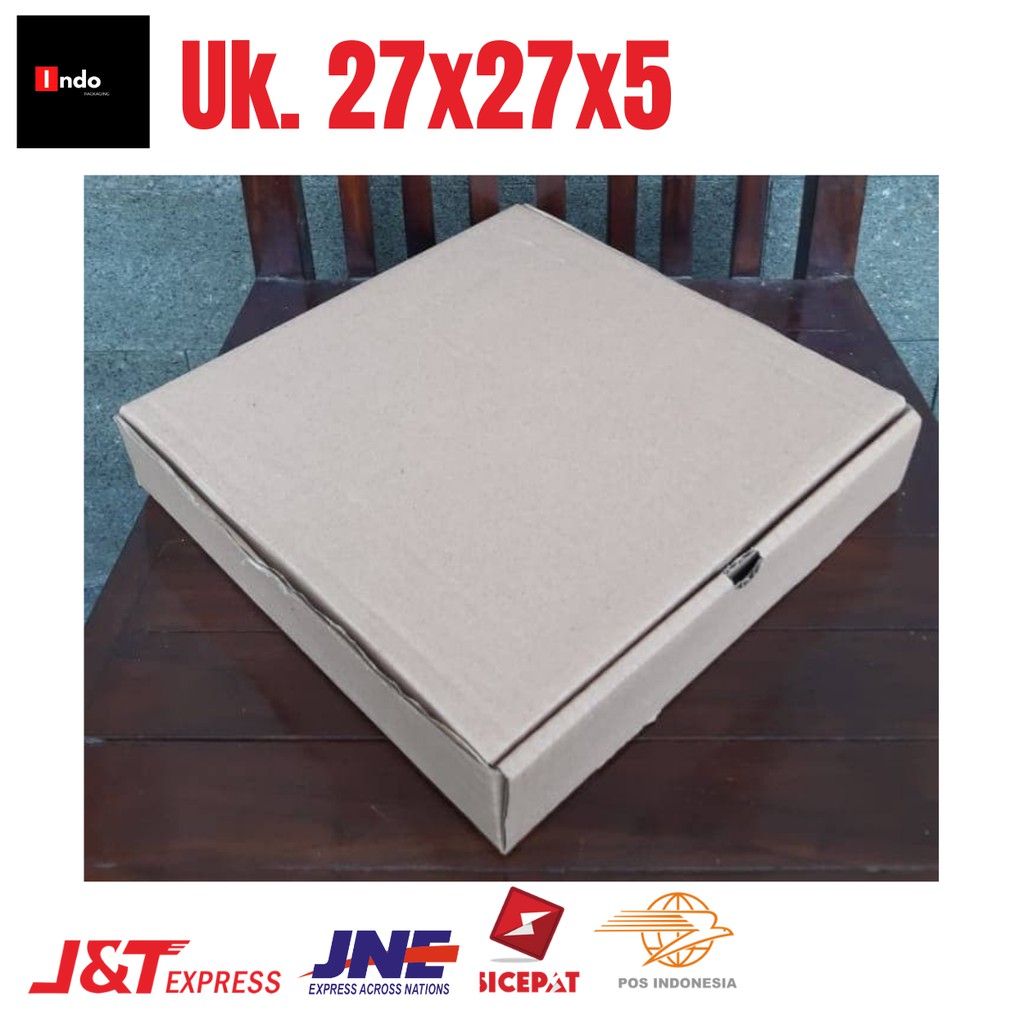 

KARDUS BOX PIZZA MURAH Uk. 27x27x5 cm POLOS
