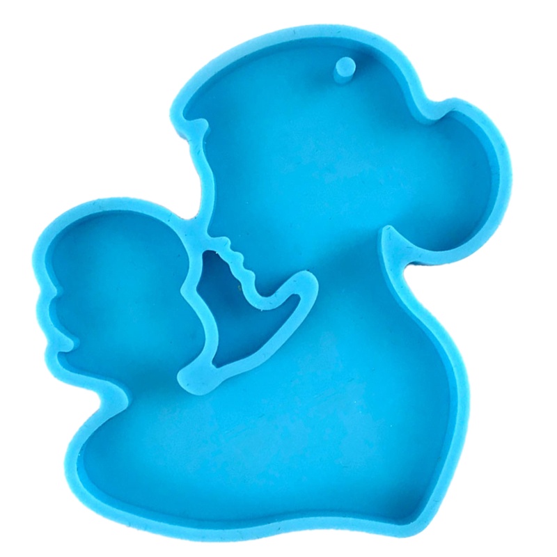 Siy Cetakan Resin Bentuk Ibu Dan Bayi Bahan Silikon Untuk Dekorasi Gantungan Kunci