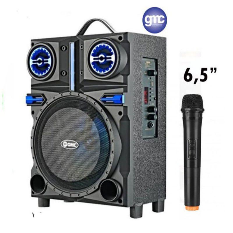 Speaker Bluetooth GMC 897Q 6,5 Inchi Original Bonus Mic Wireless Super Bass /Salon Aktif Bluetooth