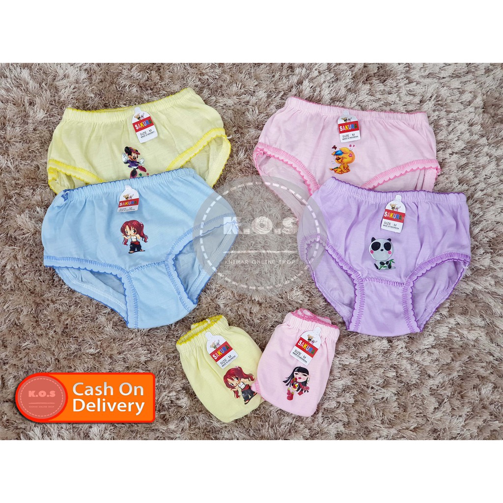 CELANA DALAM ANAK PEREMPUAN CD ANAK CEWEK KATUN SIZE S,M,L,XL