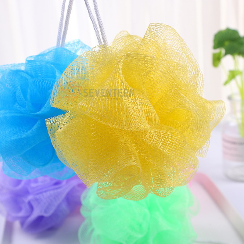 BATH SPONGE RAINBOW / SPONGE PENGHILANG DAKI / JARING MANDI WARNA / SPONS MANDI MEKAR SHOWER PUFF