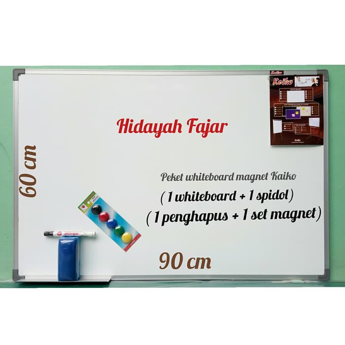 

papan tulis - whiteboard kaiko + magnet warna + spidol + penghapus
