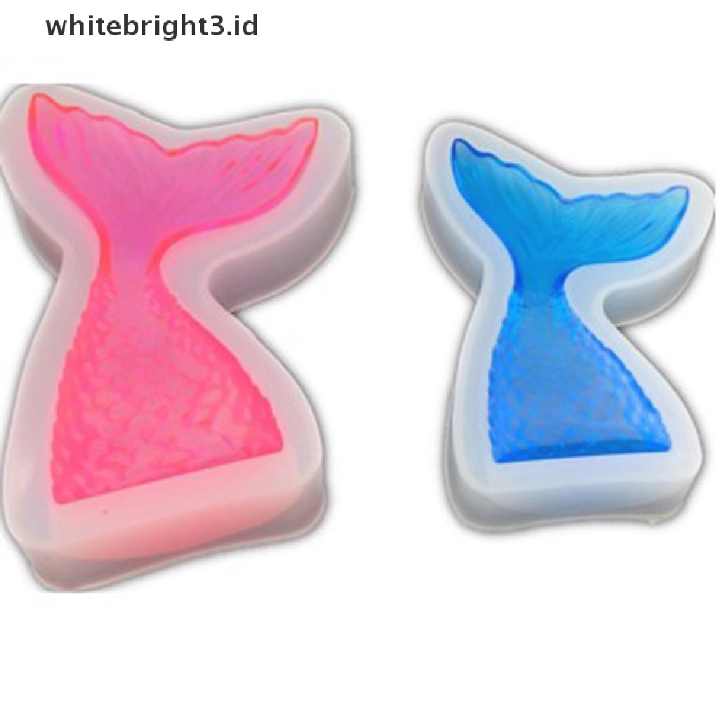 (whitebright3.id) Cetakan Fondant Bentuk Ekor Mermaid Bahan Silikon Untuk Dekorasi Kue