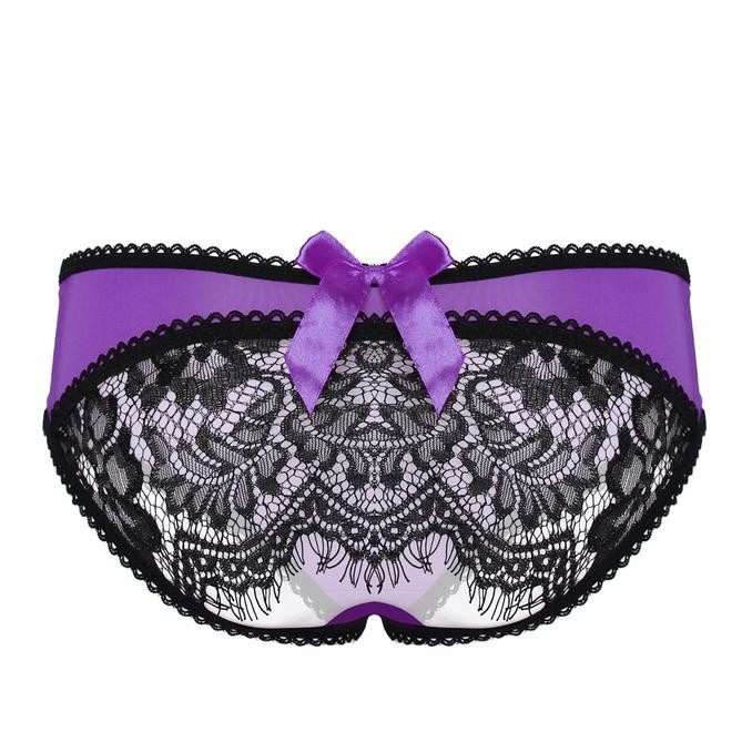 g string Open thong murah celana dalam Sexy C156 - Ungu, FREE