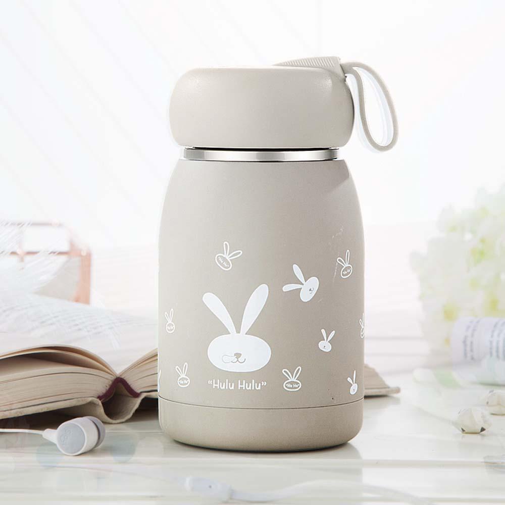 [Elegan] Vacuum Flask Mini304Stainless Steel Traval Kartun Anti Bocor Insulated Mug Kopi