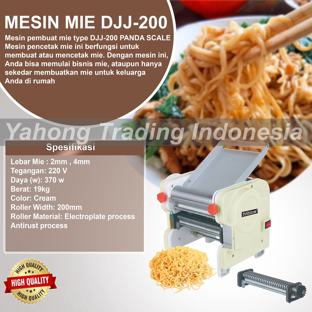 Mesin Penggiling Gilingan Mie Noodle Maker DJJ-200