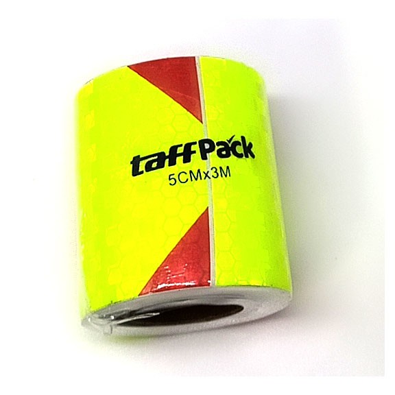 Taffpack Reflective Sticker Marker Mobil Truk Arrow Pattern 5cm 3 Meter - 68 - Red/Yellow