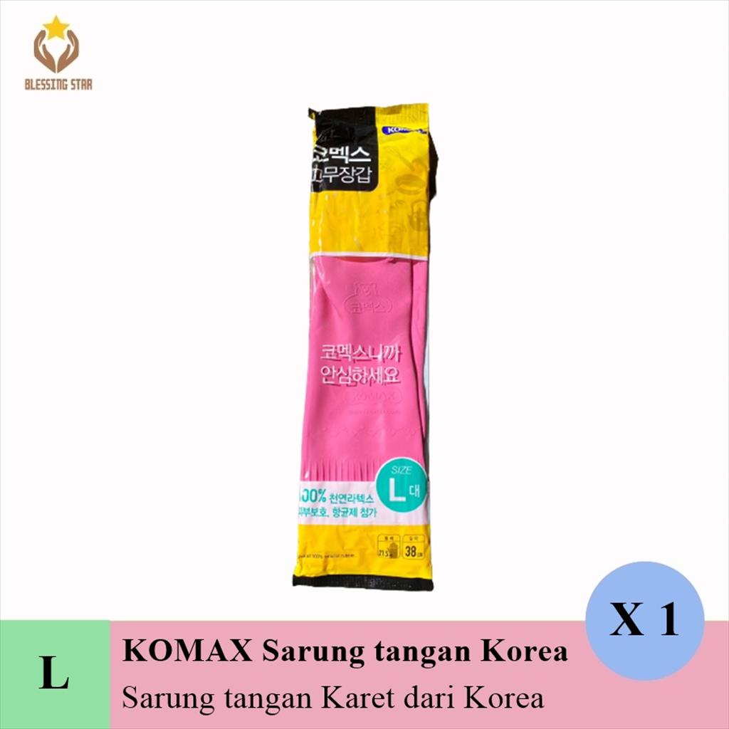 Komax Rubber Gloves L Sarung tangan Karet dapur KOREA