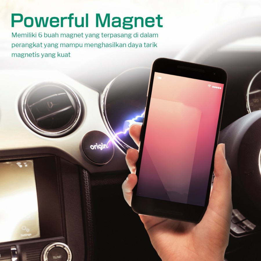 ORIGIN Magnet Holder HP Mobil / Dudukan Smartphone Car Mount Magnetic