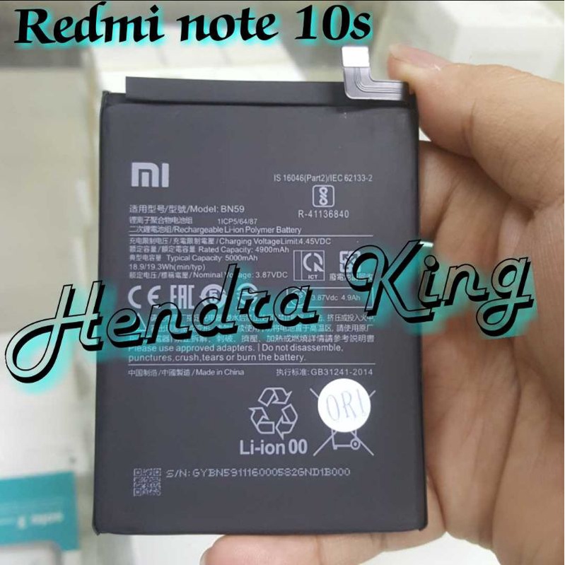 baterai xiaomi redmi note 10s