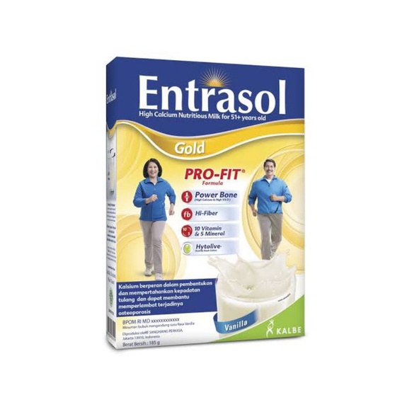 Susu Entrasol Gold 600 g Rasa Vanilla Murah Original