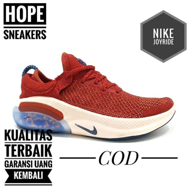 SEPATU RUNNING NIKE JOYRIDE RED PRIA WANITA SNEAKERS IMPORT CEWE COWO SPORT MADE IN VIETNAM