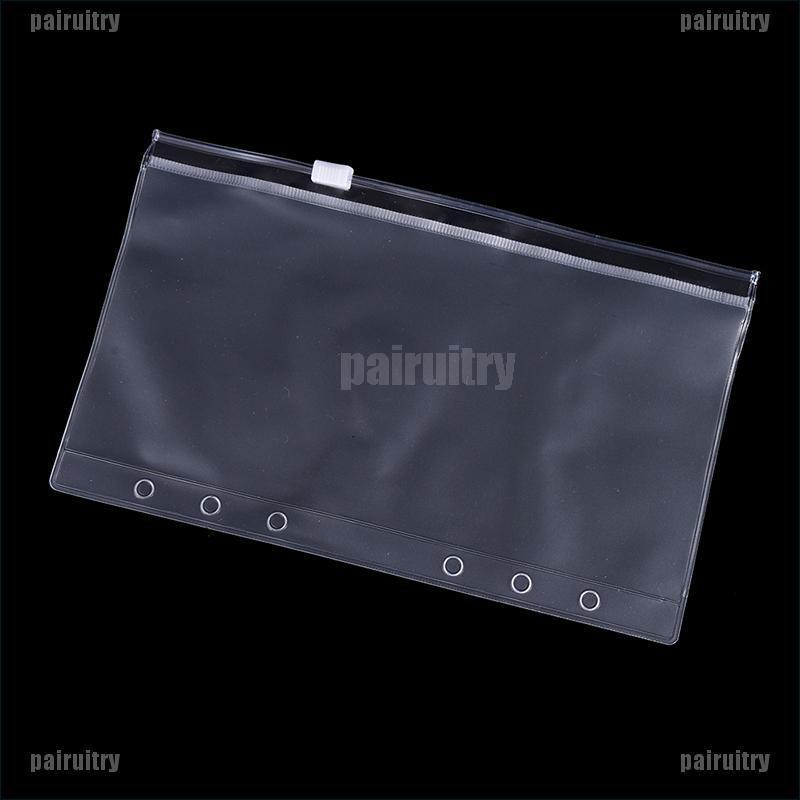 【pairuitry】A5/A6/A7 Transparent Zip Lock Envelope Binder Pocket Refill Organise