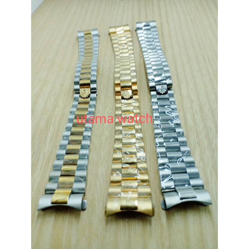 SETRAP TALI JAM ROLEX PERSIDENT 20MM STANLESS STEEL