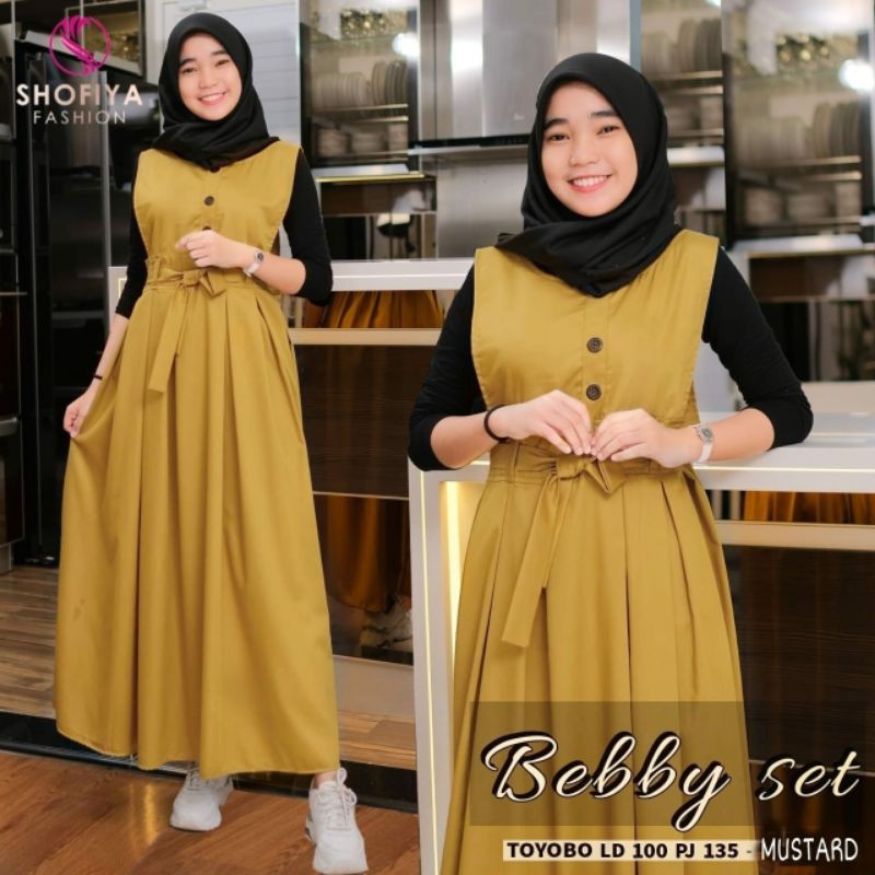 Bebby Set By:Sofiya/Gamis/Dress/Gamis Murah/Dress Murah/Fashion Muslim Wanita Set
