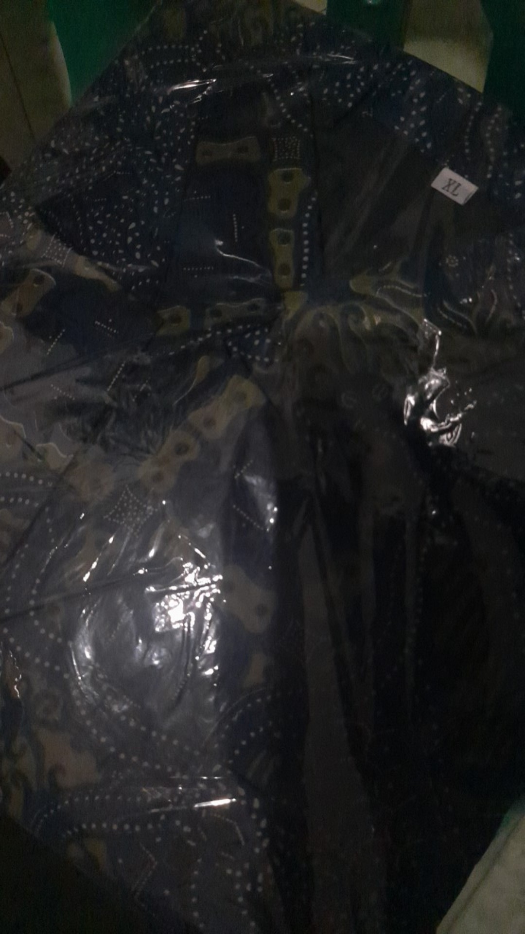 Kemeja Batik Pria Modern Lengan Panjang Pendek Full Furing - Baju Hem Batik Pria Solo Biru Navy