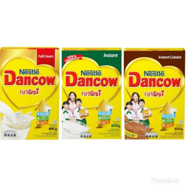 DANCOW FortiGro Susu Bubuk Instant / Full Cream / Coklat Box 780g