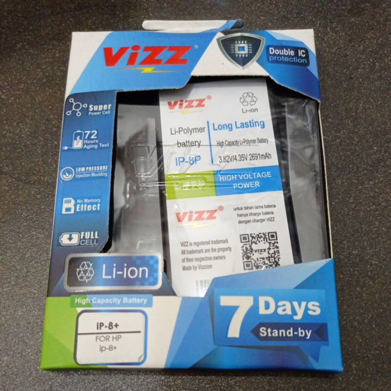 Baterai vizz doble ic ipone8+
