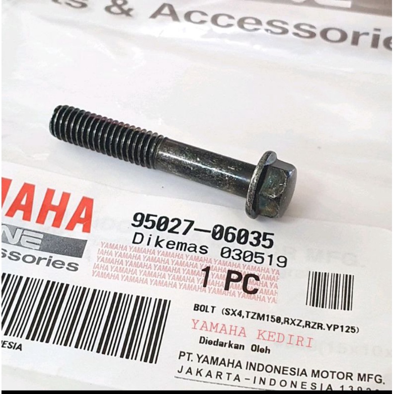 BOLT, FLANGE BAUT BAUT PENAHAN CVT XEON, XEON RC GT 125 ORIGINAL YAMAHA 95027-06035