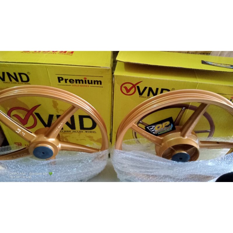 Pelek Set VND depan belakang Gold 140/160-17