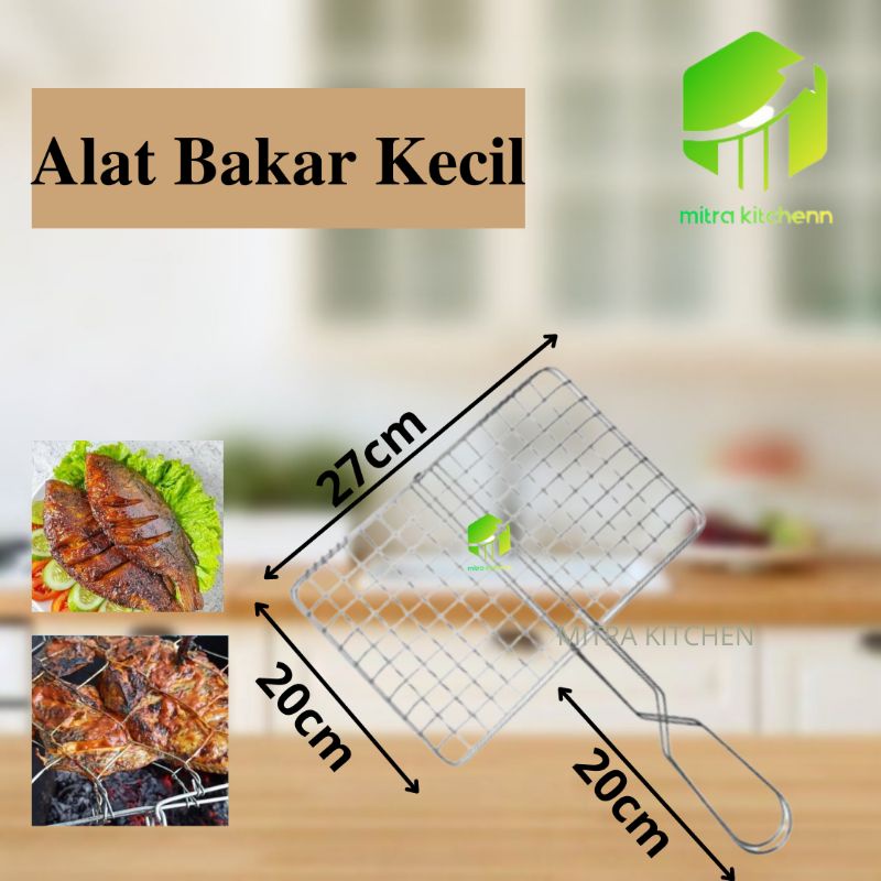 Jepitan Bakaran Panggangan Penjepit Ayam Ikan Grillr Stainless Kecil