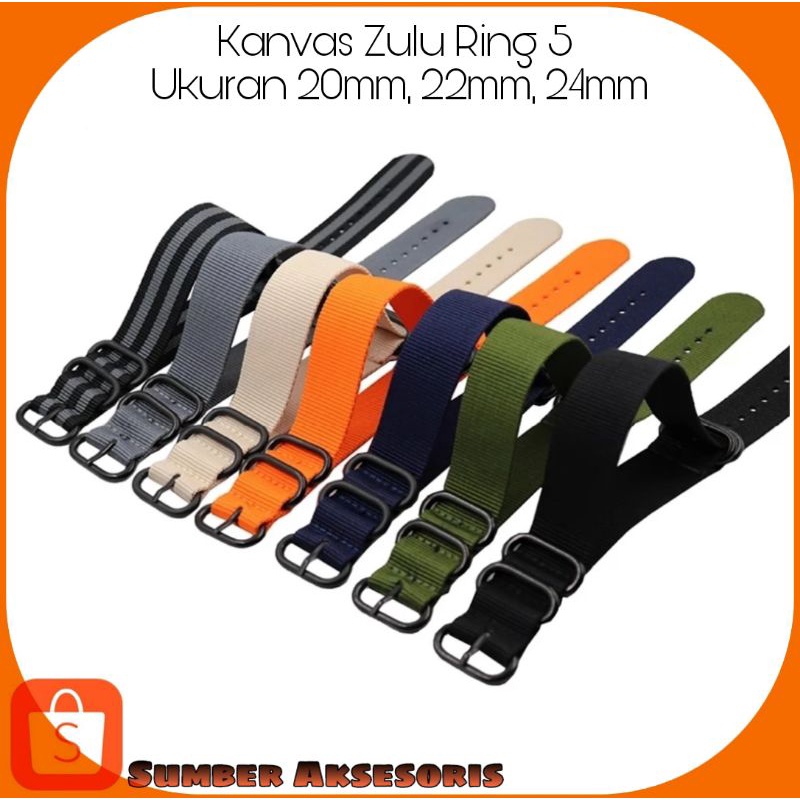 Jual Tali Jam Tangan NATO Canvas PVD Strap Tali Jam DW AC Seiko