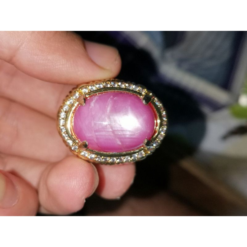 Batu cincin natural ruby star jumbo high quality top
