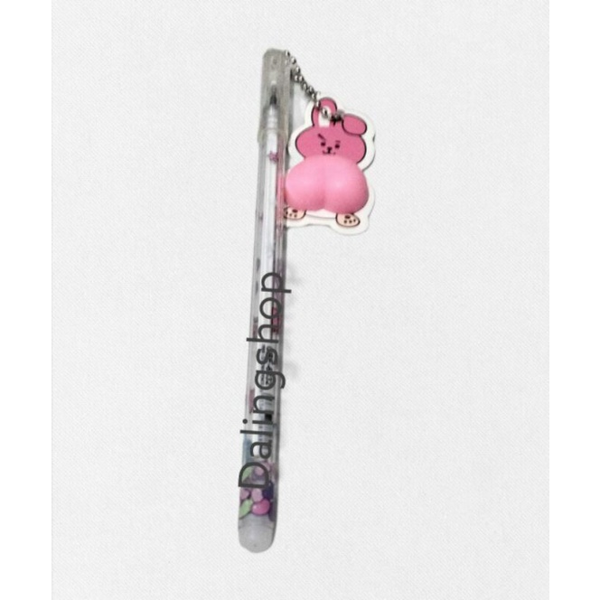 Dalingshop / PULPEN GEL BT21 + GANTUNGAN UNIK LUCU BT21 / PEN BT21 / PEN SQUID GAME + GANTUNGAN BONEKA GOYANG  / PULPEN SQUID GAME-BTS COOKY