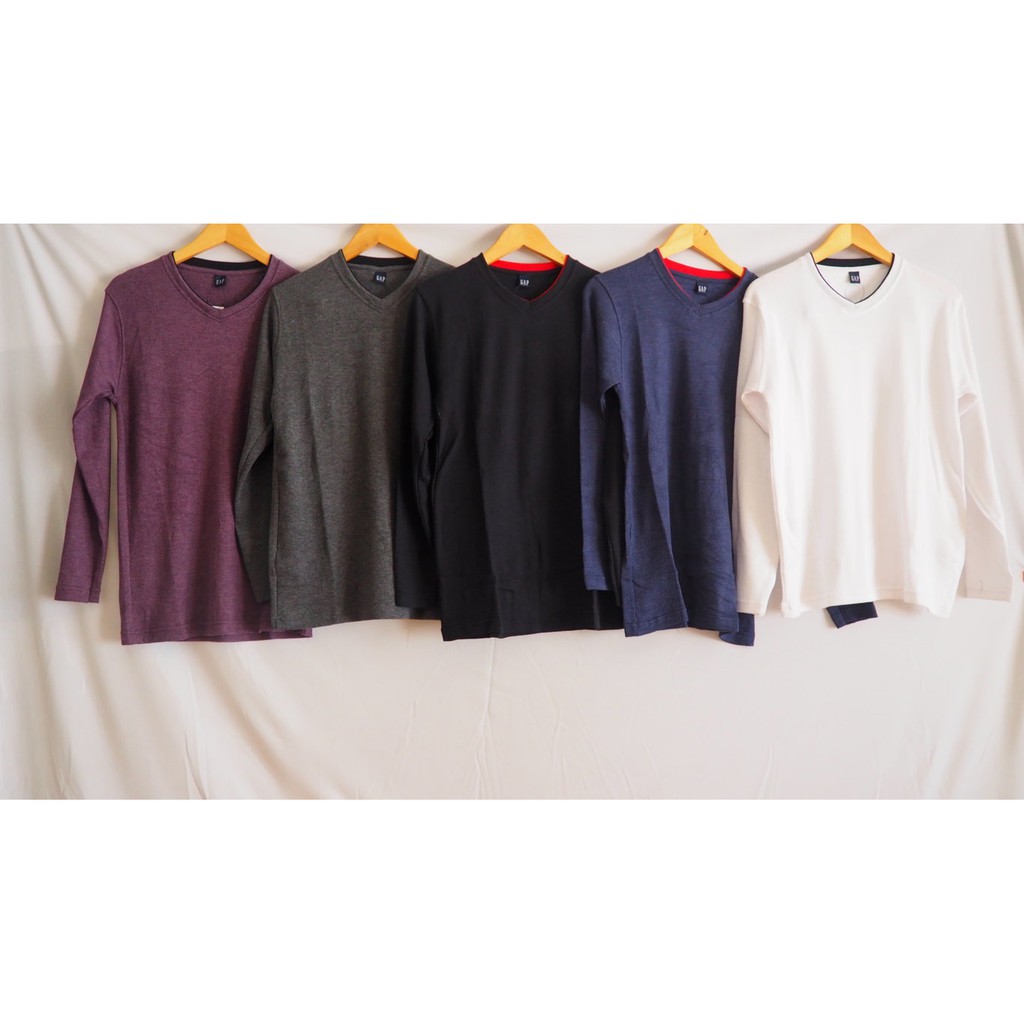 6 Warna Baju  Kaos  T Shirt Wafer Lengan Panjang Wanita  