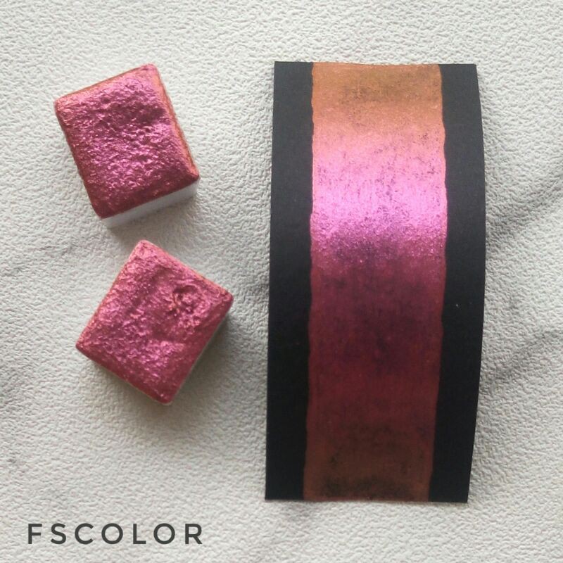 

Sunset - Handmade Metallic Shifter Watercolor by FS Color